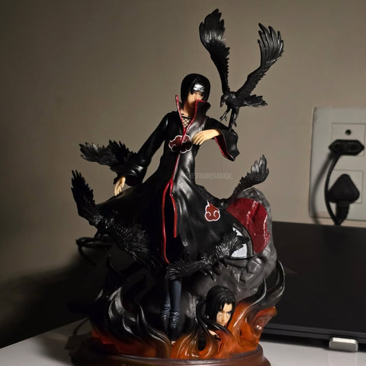 Itachi Uchiha standing with crows - Switchable Face (28cm)